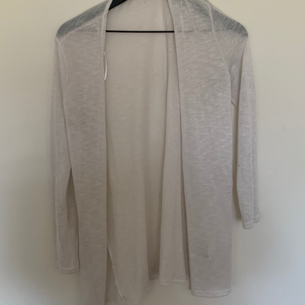 White cardigan